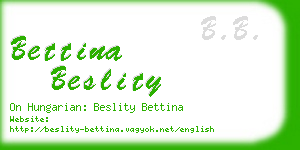 bettina beslity business card